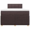 vidaXL Boxspringbett mit Matratze Dunkelbraun 120x190 cm Stoff