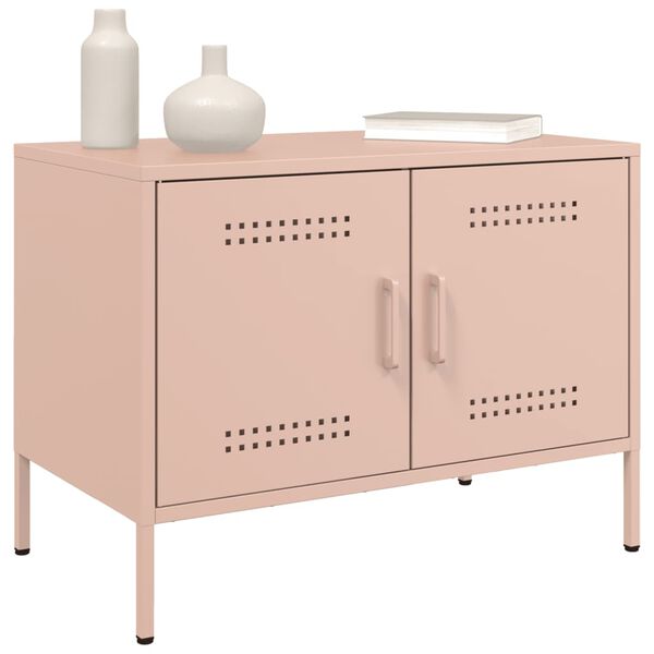 vidaXL TV-Schr&auml;nke 2 Stk. Rosa 68x39x50,5 cm Stahl