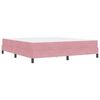 vidaXL Boxspringbett mit Matratze Rosa 180 x 220 cm Stoff