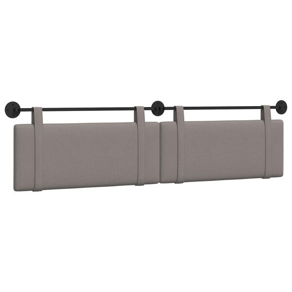 vidaXL H&auml;ngevorderseite Wandmontiert Uni Taupe 210 x 55 x 5 cm Stoff