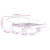 vidaXL Tagesbett Ausziehbar mit Schubladen Creme 90x200 cm Stoff