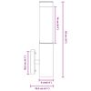 vidaXL Außenwandlampen 2 pcs Schwarz 10.5 x 6 x 35 cm Edelstahl
