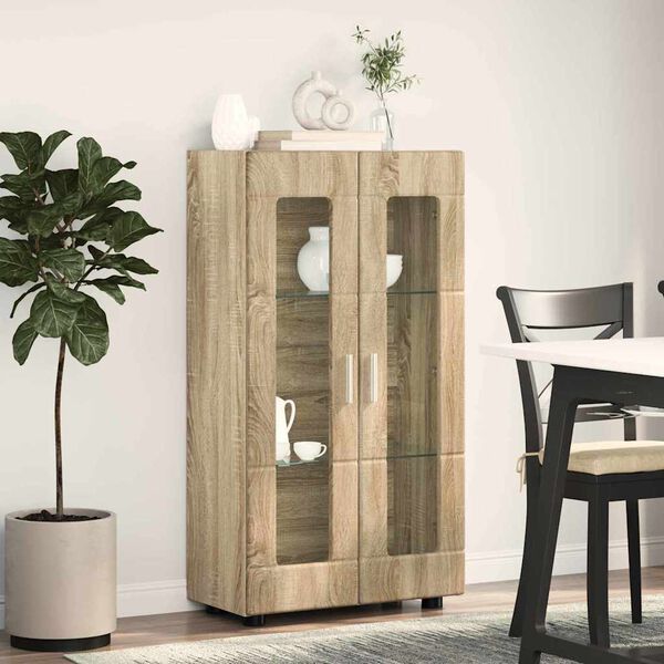 vidaXL Sideboard mit T&uuml;r Sonoma-Eiche 55,5 x 29 x 103 cm Holzwerkstoff