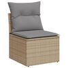 vidaXL 4-tlg. Garten-Sofagarnitur mit Kissen Beigemischung Poly Rattan