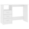 vidaXL Schreibtisch mit Schubladen Wei&szlig; 110x50x76 cm Holzwerkstoff