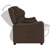 vidaXL Relaxsofa 4-Sitzer mit Getr&auml;nkehaltern Braun Stoff