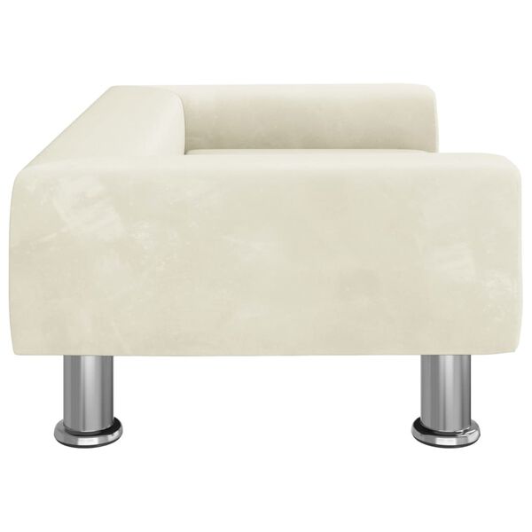 vidaXL Kindersofa Creme 70x45x26,5 cm Samt