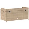vidaXL Bank mit Stauraum Beige 100x50x52 cm Poly Rattan Akazienholz