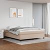 vidaXL Boxspringbett Matratze Cappuccino-Braun 160x200 cm Kunstleder