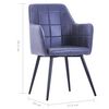 vidaXL Esszimmerst&uuml;hle 2 Stk. Grau Wildleder-Optik