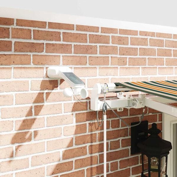 vidaXL Einziehbare Markise Gr&uuml;n und Gelb 400 x 300 cm