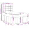 vidaXL Boxspringbett mit Matratze Hellgrau 120x190 cm Stoff