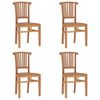 vidaXL 5-tlg. Garten-Essgruppe Massivholz Teak