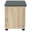 vidaXL Flurbank mit Kissen Uni Sonoma-Eiche 60 x 38 x 46 cm