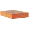 vidaXL Massivholzbett ohne Matratze Wachsbraun 160x200 Kiefernholz