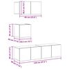 vidaXL 4-tlg. TV-Schrank-Set Grau Sonoma Holzwerkstoff