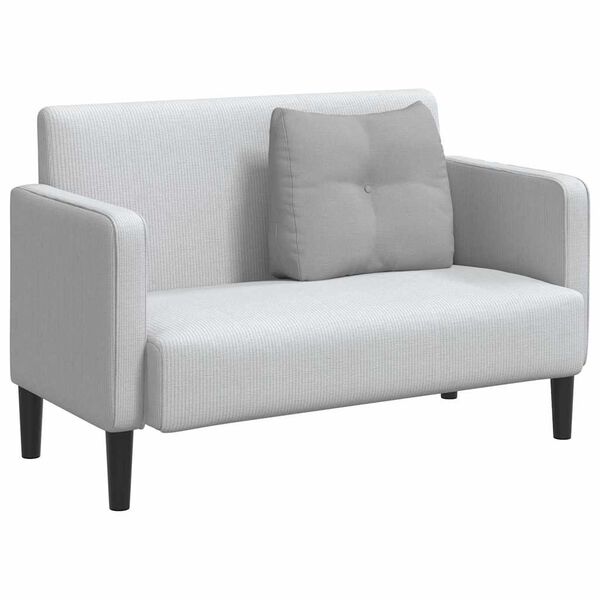 vidaXL R&uuml;cken Kissen Wolkengrau 60 x 24 x 50 cm Stoff