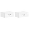 vidaXL Wandmontierter Nachttisch 2 pcs Hochglanz Wei&szlig; Holzwerkstoff