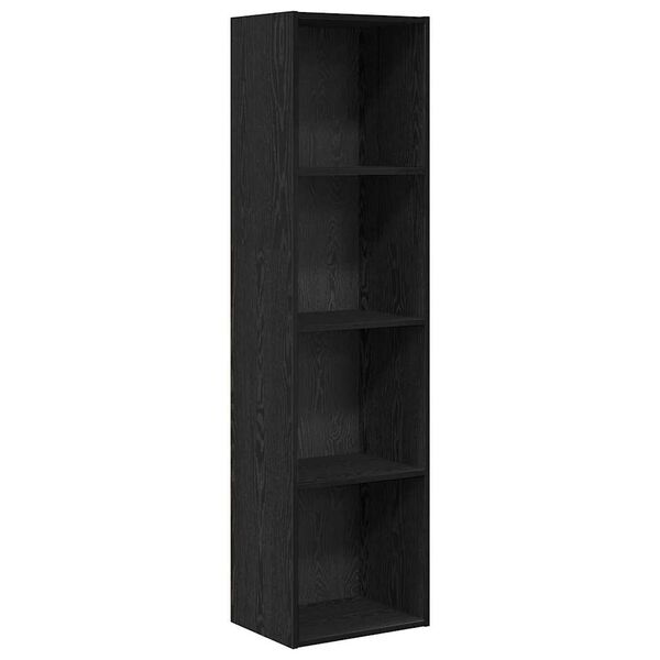 vidaXL B&uuml;cherregal Schwarz Eichen-Optik 40 x 30 x 152 cm Holzwerkstoff