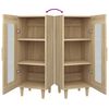 vidaXL Sideboard Sonoma-Eiche 34,5x34x90 cm Holzwerkstoff