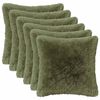 vidaXL Kissenbezug 6 pcs HEERLEN Gr&uuml;n 35 x 35 cm PV Fleece