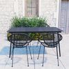vidaXL 5-tlg. Garten-Essgruppe PVC Rattan Schwarz