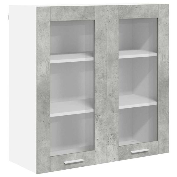 vidaXL H&auml;ngeschrank mit T&uuml;r Beton Grau 80 x 31 x 80 cm Holzwerkstoff