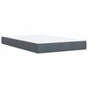 vidaXL Boxspringbett mit Matratze Dunkelgrau 120x200 cm Samt
