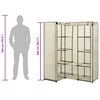 vidaXL Eckkleiderschrank Creme 130 x 87 x 169 cm