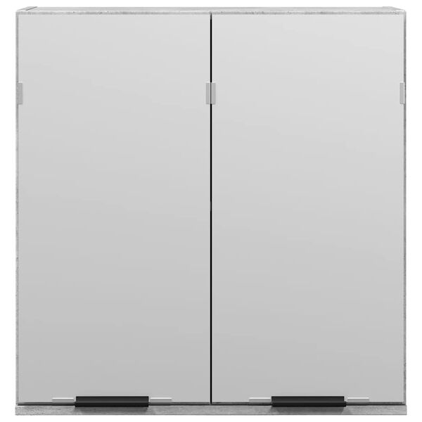 vidaXL Bad-Spiegelschrank Betongrau 64x20x66,5 cm Holzwerkstoff