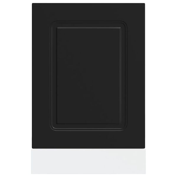 vidaXL Geschirrsp&uuml;lerblende Kalmar Schwarz 45x1,5x67 cm Holzwerkstoff