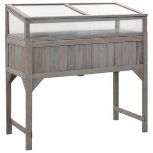 vidaXL Hochbeet mit Gew&auml;chshaus 110x54x120 cm Massivholz Tanne