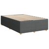 vidaXL Boxspringbett mit Matratze Dunkelgrau 120x200 cm Stoff