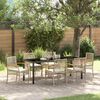 vidaXL Garten Essgruppe 7 pcs Beige Poly-Rattan