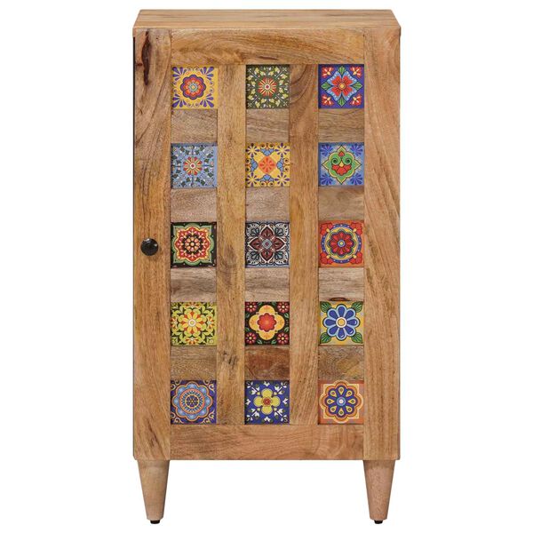 vidaXL Sideboard mit Speicher Natur 40 x 33,5 x 75 cm Massivholz Mango