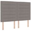 vidaXL Bettgestell mit Kopfteil Taupe 140 x 200 cm Stoff