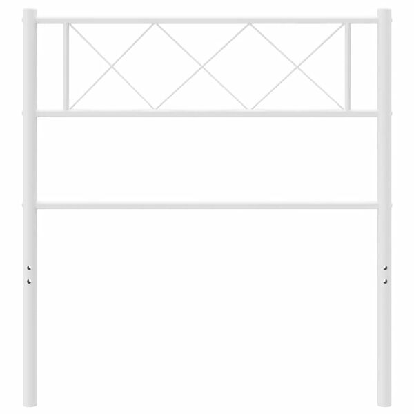 vidaXL Ersatz-Kopfteil Metall Wei&szlig; 90 cm