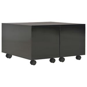 vidaXL Couchtisch Hochglanz-Schwarz 60x60x35 cm Holzwerkstoff
