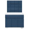 vidaXL Boxspringbett mit Matratze Blau 90x190 cm Stoff
