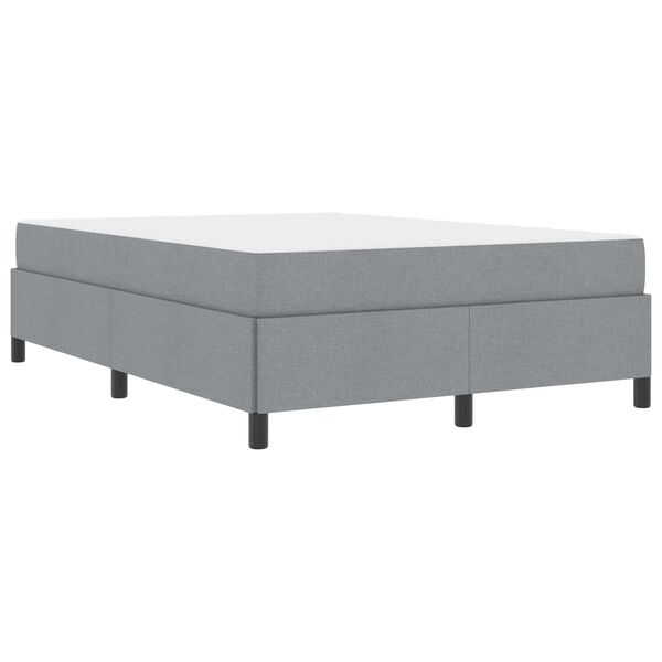 vidaXL Boxspringbett Hellgrau 140 x 200 cm Stoff