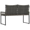 vidaXL Bank Outdoor Grau 118 x 55 x 82 cm PE-Rattan und Stoff