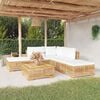 vidaXL 12-tlg. Garten-Lounge-Set mit Kissen Massivholz Teak