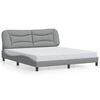 vidaXL Bettgestell ohne Matratze "Hvar" Hellgrau 180x200 cm Stoff