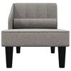 vidaXL Chaiselongue mit Nackenrolle Hellgrau Stoff