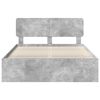 vidaXL Bettrahmen mit Kopfteil Beton 140 x 190 cm Massives Kiefernholz