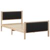 vidaXL Bettgestell Braun und Schwarz 100 x 200 cm Massivholz Kiefer