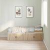 vidaXL Bett mit Stauraum Sonoma-Eiche 90 x 190 cm Holzwerkstoff