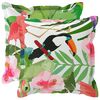 vidaXL Kissenbezug 2 stk. HOUTEN Mehrfarbig 35 x 35 cm Polyester