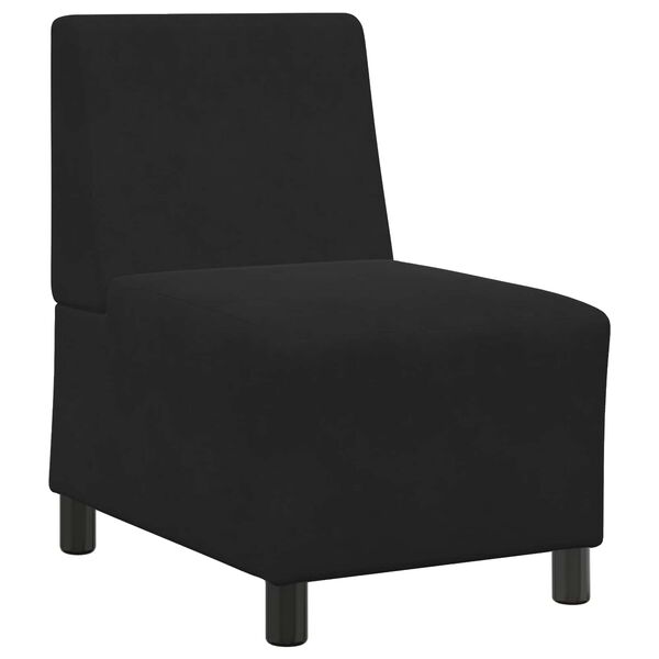 vidaXL | Modulares Armfreies Sofa | Schwarz 55 x 74 x 82 cm Samt
