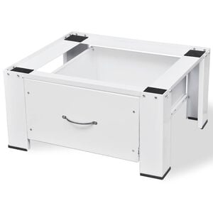 vidaXL Sockel f&uuml;r Waschmaschine Wei&szlig; mit Schublade